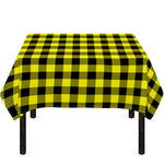 Yellow Buffalo Plaid Print Tablecloth