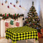 Yellow Buffalo Plaid Print Tablecloth