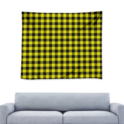 Yellow Buffalo Plaid Print Tapestry