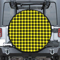 Yellow Buffalo Plaid Print Tire Cover