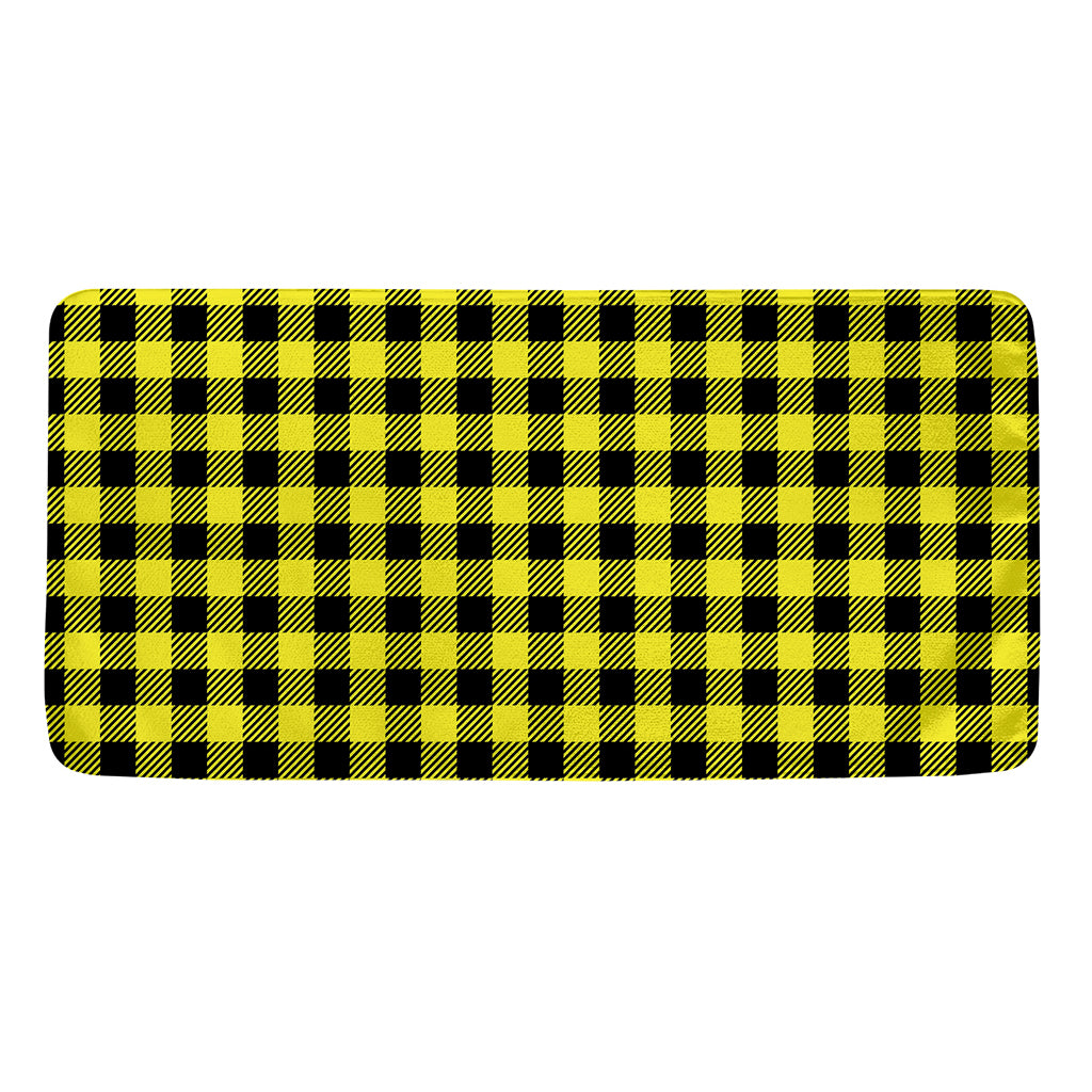 Yellow Buffalo Plaid Print Towel