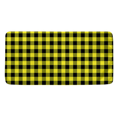Yellow Buffalo Plaid Print Towel