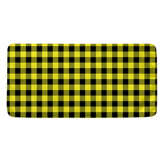 Yellow Buffalo Plaid Print Towel