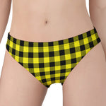 Yellow Buffalo Plaid Print Women's Panties