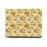 Yellow Camo And Hibiscus Flower Print Bifold Wallet