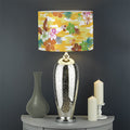 Yellow Camo And Hibiscus Flower Print Drum Lamp Shade
