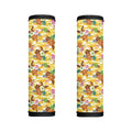 Yellow Camo And Hibiscus Flower Print Handle Covers