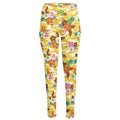 Yellow Camo And Hibiscus Flower Print High-Waisted Pocket Leggings