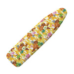 Yellow Camo And Hibiscus Flower Print Ironing Board Cover