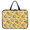 Yellow Camo And Hibiscus Flower Print Laptop Sleeve With Handle
