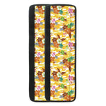 Yellow Camo And Hibiscus Flower Print Refrigerator Handle Covers