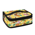 Yellow Camo And Hibiscus Flower Print Small Lunch Bag