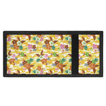 Yellow Camo And Hibiscus Flower Print Trifold Wallet