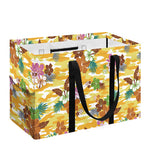 Yellow Camo And Hibiscus Flower Print Utility Tote Bag