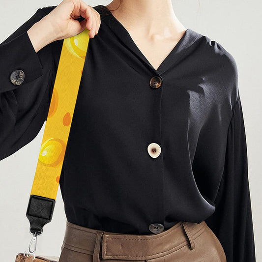 Yellow Cheese Print Bag Strap