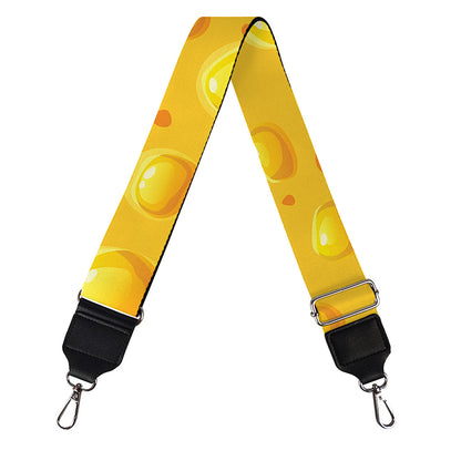 Yellow Cheese Print Bag Strap