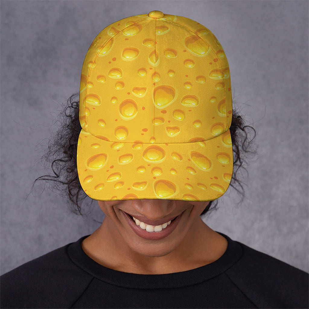 Yellow Cheese Print Baseball Cap