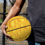 Yellow Cheese Print Basketball
