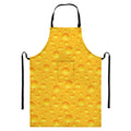 Yellow Cheese Print Bib Apron With Pocket
