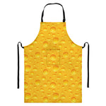 Yellow Cheese Print Bib Apron With Pocket