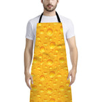 Yellow Cheese Print Bib Apron With Pocket