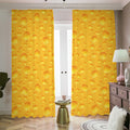 Yellow Cheese Print Dimout Pencil Pleat Curtains