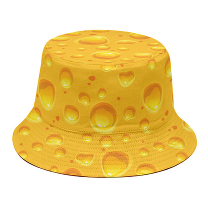 Yellow Cheese Print Bucket Hat