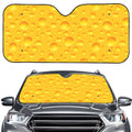 Yellow Cheese Print Car Windshield Sun Shade