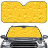 Yellow Cheese Print Car Windshield Sun Shade