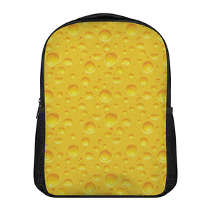 Yellow Cheese Print Casual Backpack