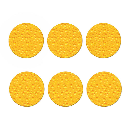 Yellow Cheese Print Coaster Set