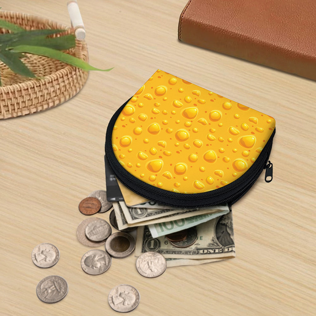 Yellow Cheese Print Coin Purse
