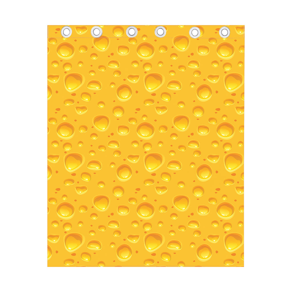 Yellow Cheese Print Curtain