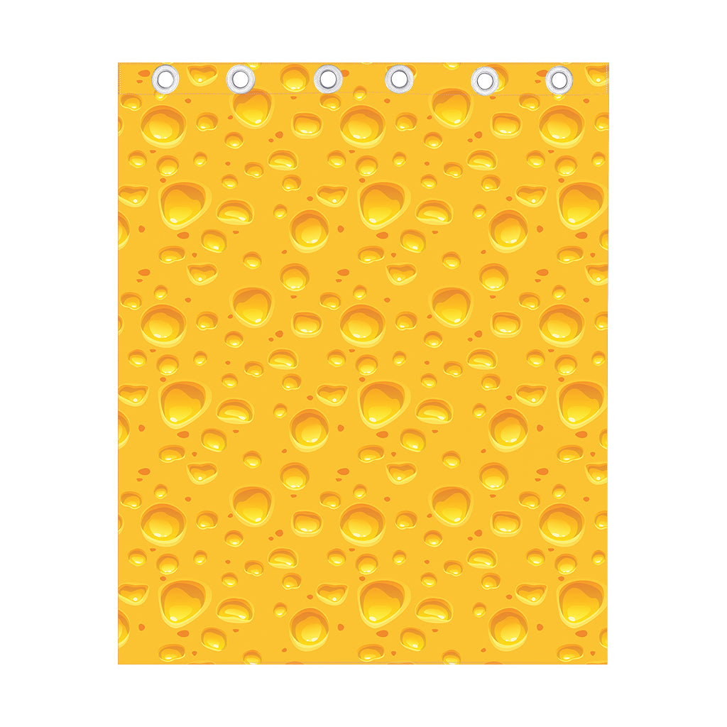 Yellow Cheese Print Curtain