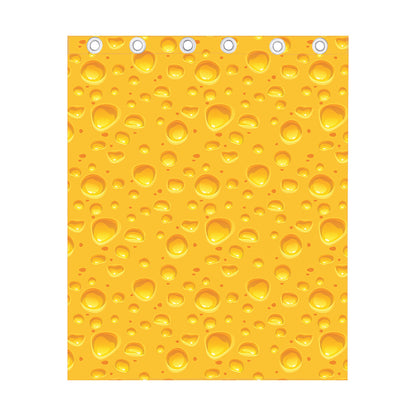 Yellow Cheese Print Curtain