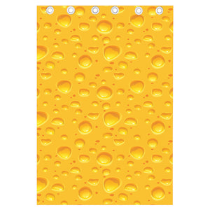 Yellow Cheese Print Curtain