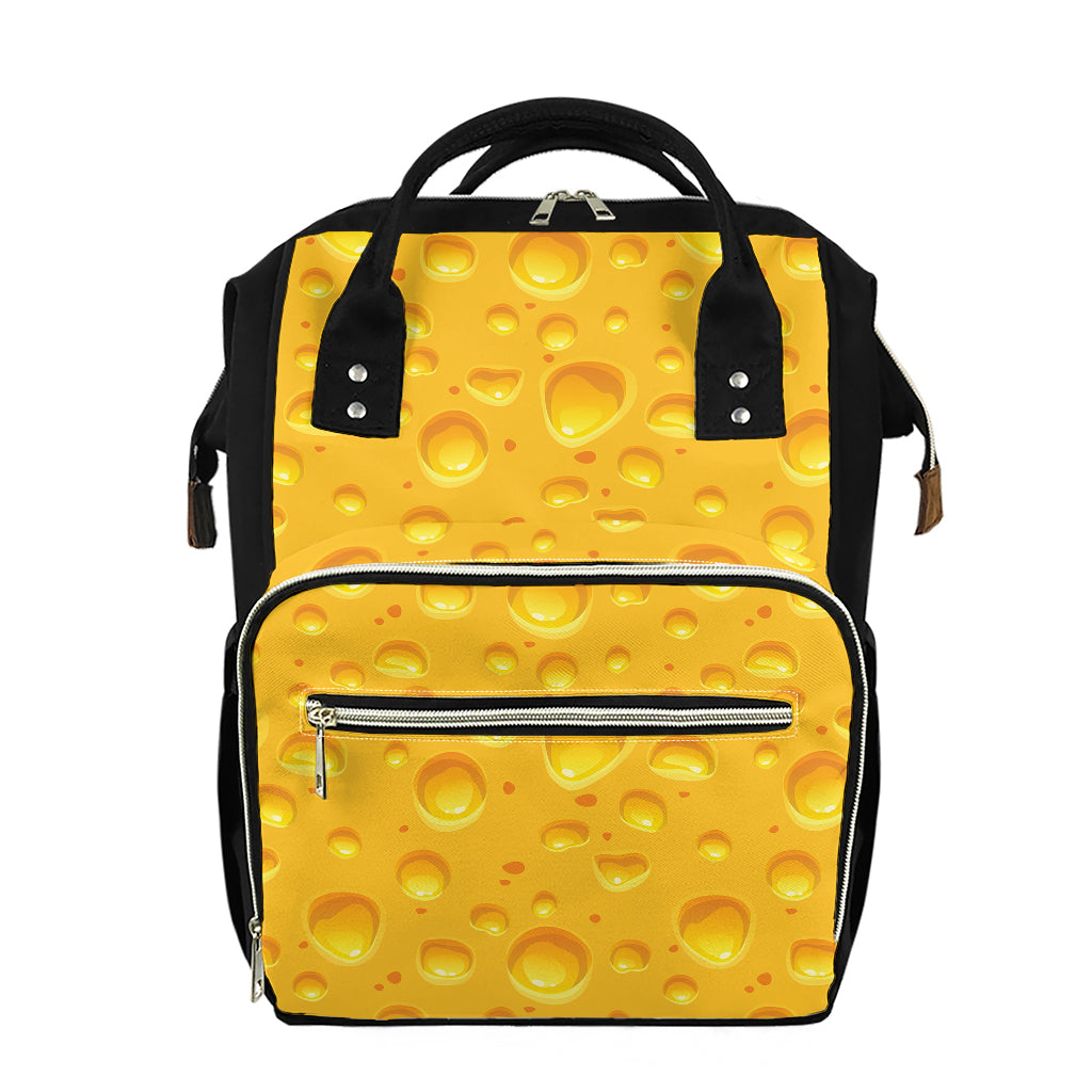 Yellow Cheese Print Diaper Bag