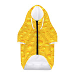 Yellow Cheese Print Dog Zip Up Hoodie