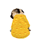 Yellow Cheese Print Dog Zip Up Jacket