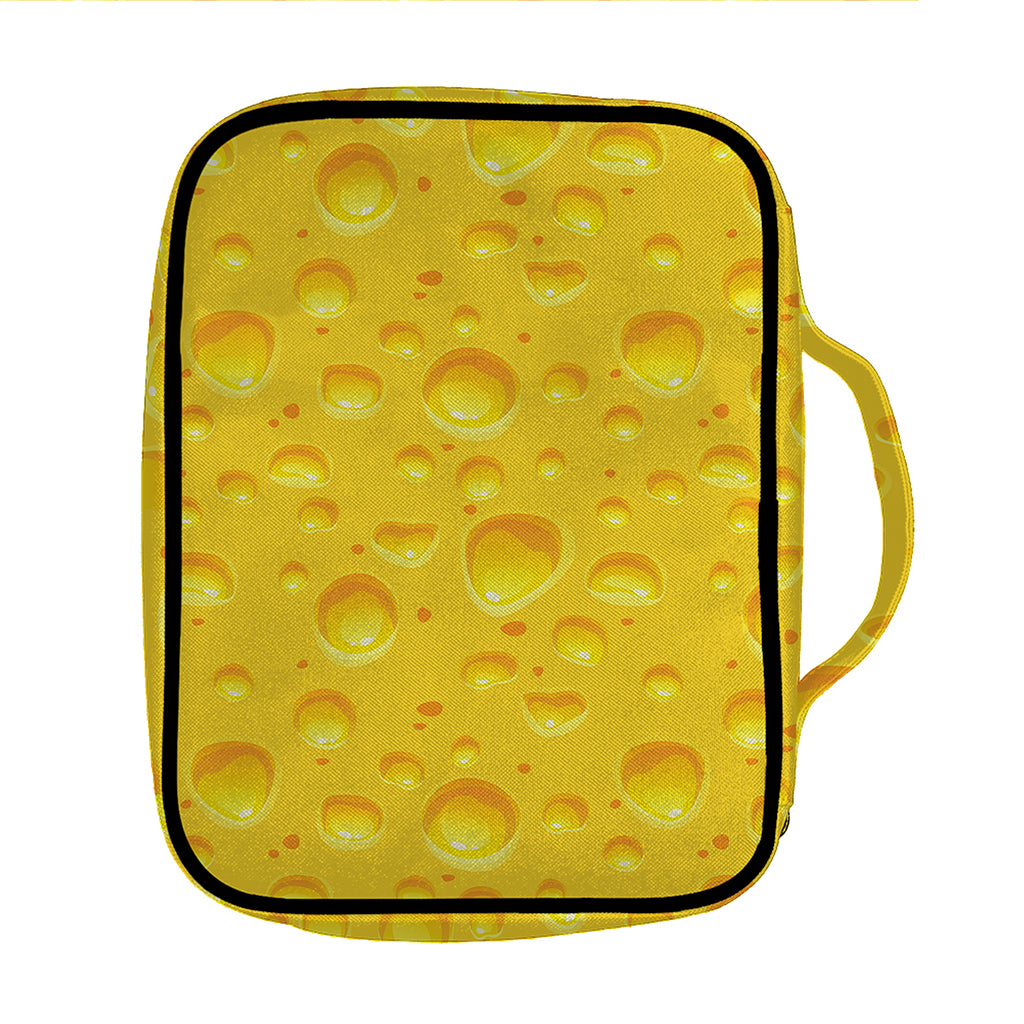 Yellow Cheese Print Front Pocket Bible Bag