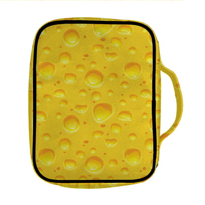 Yellow Cheese Print Front Pocket Bible Bag