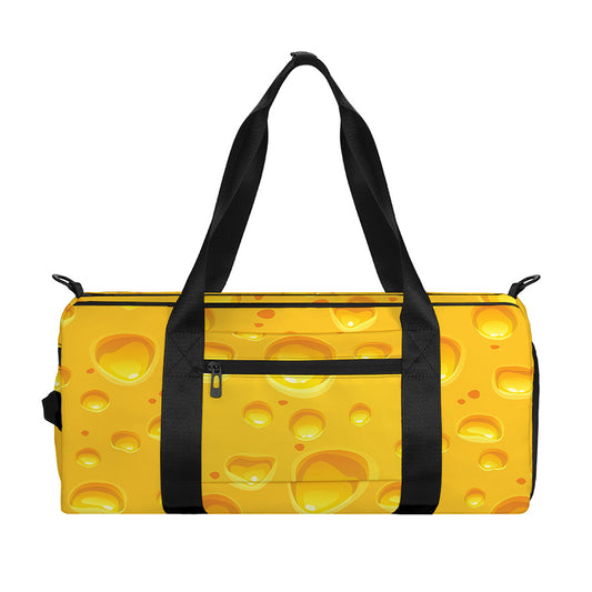 Yellow Cheese Print Gym Bag