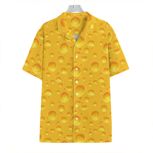 Yellow Cheese Print Hawaiian Shirt