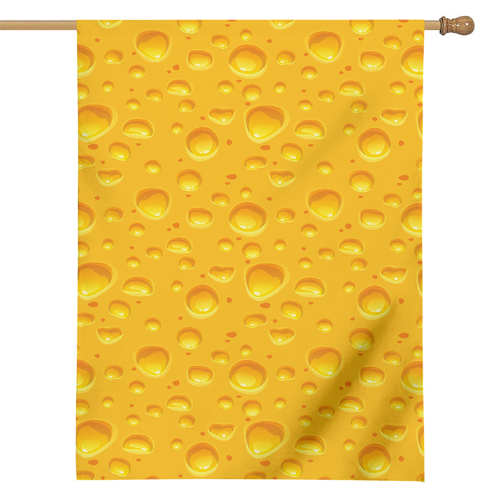 Yellow Cheese Print House Flag