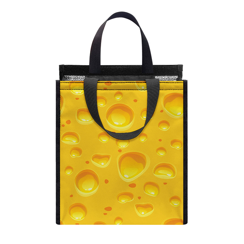 Yellow Cheese Print Insulated Lunch Tote