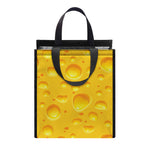 Yellow Cheese Print Insulated Lunch Tote