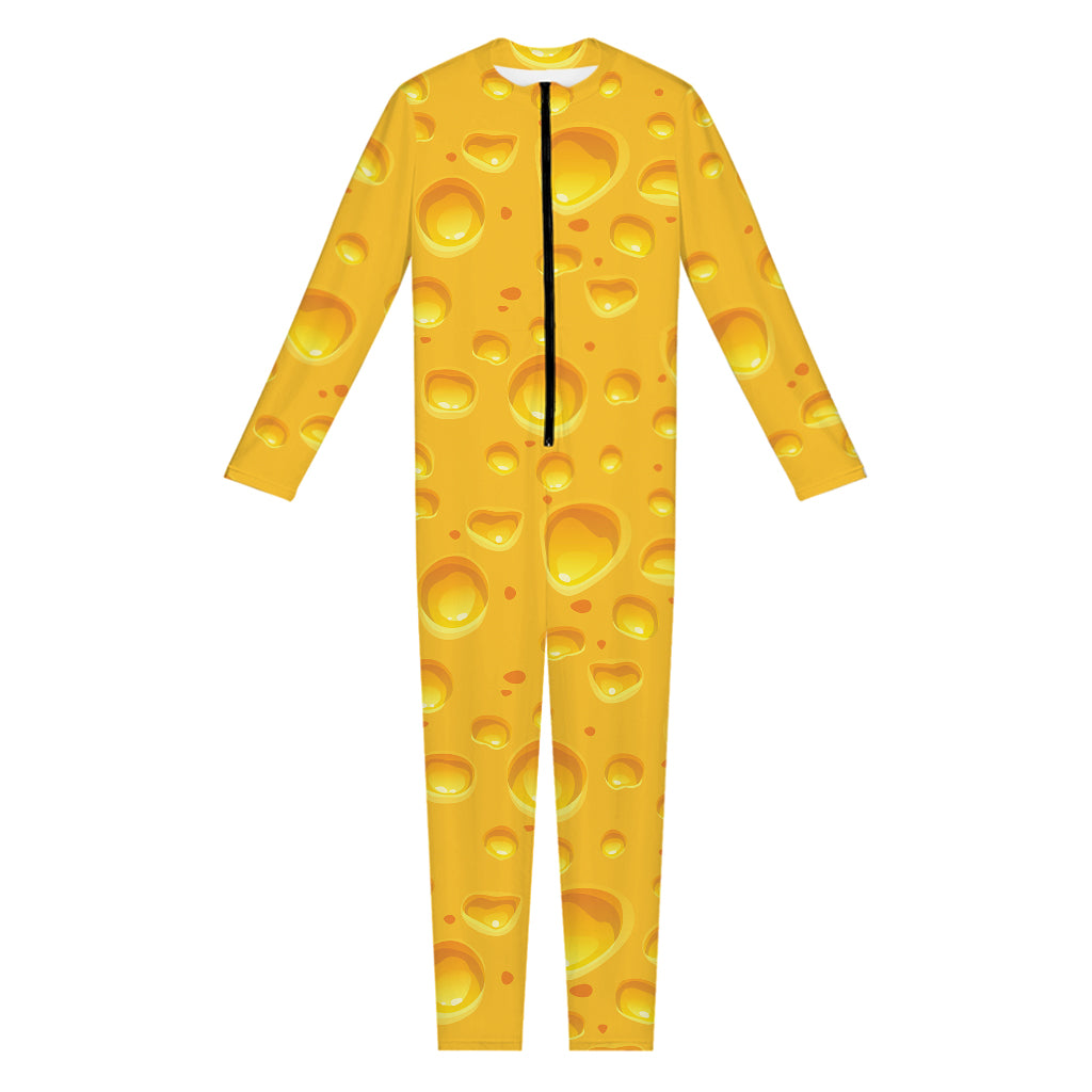 Yellow Cheese Print Jumpsuit