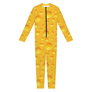 Yellow Cheese Print Jumpsuit