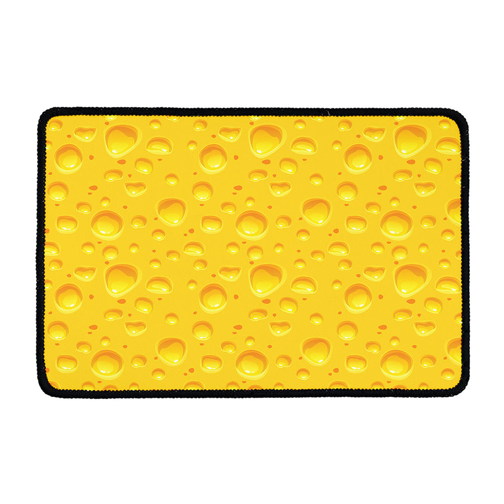Yellow Cheese Print Kitchen Mat