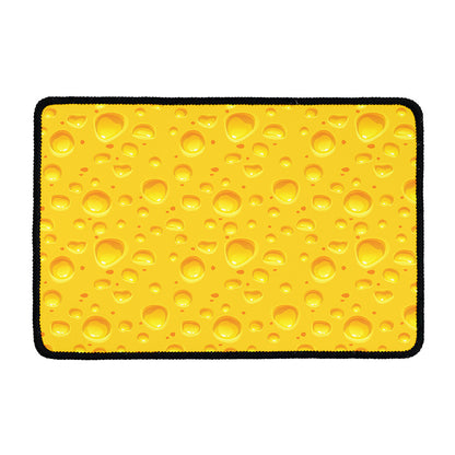 Yellow Cheese Print Kitchen Mat